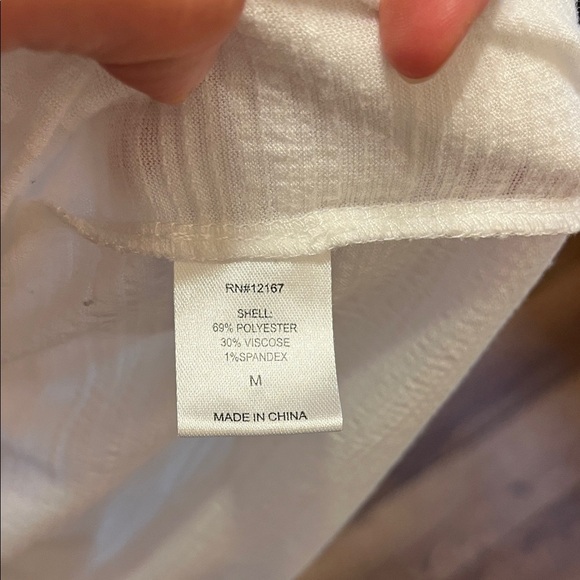 Laurie Felt Elegant White Women's Top Medium - Picture 5 of 6